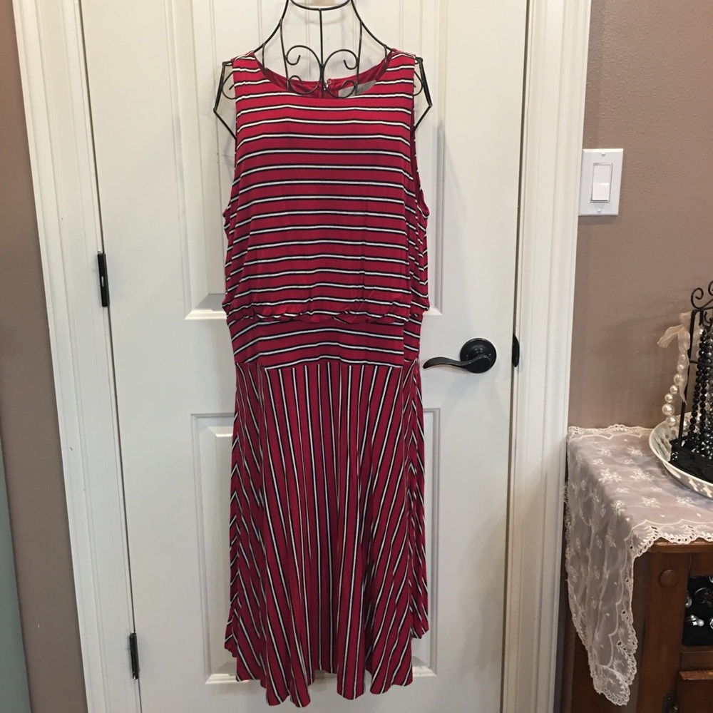 Loft Sleeveless Striped Dress
